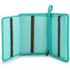 BTSKY® Portable Canvas Zippered Colored Pencil Case-Super Large Capacity 72 Slot Pencil Bag Pouch for Watercolor Pencils(Black)(Blue)