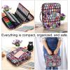 BTSKY Portable Colored Pencil Case – Colored Pencil Organizer Holds 166 Pencils or 112 Gel Pens Large Capacity Zippered Pencil Holder Gel pens (Corlorful Mask)