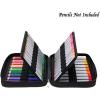 BTSKY Portable Colored Pencil Case – Colored Pencil Organizer Holds 166 Pencils or 112 Gel Pens Large Capacity Zippered Pencil Holder Gel pens(Black)