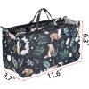 BTSKY Printing Handbag Organizers Inside Purse Insert – High Capacity 13 Pockets Bag Tote Organizer with Handle(Blue Lotus)(Black Animal)