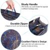 BTSKY Printing Handbag Organizers Inside Purse Insert – High Capacity 13 Pockets Bag Tote Organizer with Handle(Blue Lotus)(Blue Lotus)