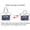 BTSKY Printing Handbag Organizers Inside Purse Insert – High Capacity 13 Pockets Bag Tote Organizer with Handle(Blue Lotus)(Blue Lotus)