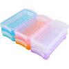 BTSKY Set of 6 Large Capacity Pencil Box, Office Supplies Storage Organizer, Brush Painting Pencils Container for Watercolor Pens and Drawing Tools (Black)(6 Colors)