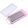 BTSKY Set of 6 Large Capacity Pencil Box, Office Supplies Storage Organizer, Brush Painting Pencils Container for Watercolor Pens and Drawing Tools (Black)(6 Colors)