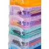 BTSKY Set of 6 Large Capacity Pencil Box, Office Supplies Storage Organizer, Brush Painting Pencils Container for Watercolor Pens and Drawing Tools (Black)(6 Colors)