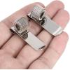 BTSKY Stainless Pen Holder Clip for Notebook and Clipboard with Spring 5 Top & 5 Side Fit Fits Almost All Pen Size, Use in Home Office Kitchen Car and Pocket 10 Pack (Silver)