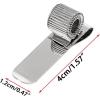 BTSKY Stainless Pen Holder Clip for Notebook and Clipboard with Spring 5 Top & 5 Side Fit Fits Almost All Pen Size, Use in Home Office Kitchen Car and Pocket 10 Pack (Silver)