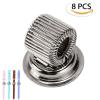 BTSKY Stainless Steel Pen Holder Clips 8 Pack (Black)(Silver)