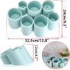 BTSKY Tilting Cylinder Creative Pen Holder Pen Container, Brush Pot, Combination Desktop Storage Organizer Desk Decoration, Creative Cylinder Hanging Planter Holder Multifunctional Wall-Mounted Hanging Shelves (Blue)(Blue)