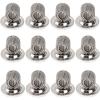 BTSKY ® 6 Pack Black Plating Pen Holder Clips- Self Adhesive Pen Pencil Holder Pen Clip Holder with Adjustable Spring Loop Fit any Size Pens Markers Use in Home Office Whiteboard Kitch Car(Silver)