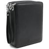 BTSKY 168 Slots Colored Pencil Organizer – Deluxe PU Leather Pencil Case Holder (Black)(Black)