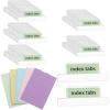 BTSKY 2.2 Inch Insertable Self-Adhesive Index Tabs with Printable Paper Inserts Clear Plastic Sticky File Folder Labels Convenient Divider Index Tabs Stick on Books, Folders, Notebooks,etc (75 Pcs)(Clear-125 Pcs)