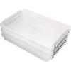 BTSKY 3 Pack A4 Plus Clear Plastic Stackable Storage Box Desk Paper with Buckle, Office Supplies Accessories File Protector Case Organizer, Portable Project Case Document Holders with 3 Lids