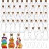 BTSKY 45 Pcs 2.5 oz Plastic Mini Potion Bottles Small Jars with Cork Lids DIY Decoration Clear Sand Art Bottles Tiny sand Jars Wishing/Message Bottle for Halloween Decorations, Wedding/Party Favors(45pcs-Mix S-Shape)