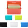 BTSKY 6 Pack 3 x 5 inch Index Card Box – Index Card Holder Notecard Box Recipe Card Box Plastic Storage Organizer for Filling Index Cards, Note cards, Flashcards, Recipes and Addresses(Colorful)(Colorful)