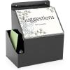 BTSKY Acrylic Suggestion Box with Lock Wall Mounted Acrylic Donation Box with 5″x7″ Sign Slot Office Ballot Boxes with Side-Pocket Collection Boxes for Voting Locking Suggestion Mailbox, White(USTRAM-70777)