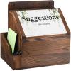 BTSKY Acrylic Suggestion Box with Lock Wall Mounted Acrylic Donation Box with 5″x7″ Sign Slot Office Ballot Boxes with Side-Pocket Collection Boxes for Voting Locking Suggestion Mailbox, White(USTRAM-26139)