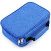 BTSKY Big Capacity Zipper Stationery Bag with Pattern-Multi-functional Stationery Organizer Pouch 36 Large Stretchy Slots for 72 Colored Pencils Black(Blue)