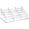BTSKY Clear Acrylic Business Card Holder for Desk, 4 Tier 12 Pockets Acrylic Business Card Stand Organizer, Premium Thickened Acrylic Business Card Display Holder Name Cards Holders Fits 2.2 x 3.7 Inch