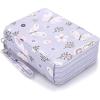 BTSKY Colored Pencil Case- 200 Slots Pencil Holder Pen Bag Large Capacity Pencil Organizer with Handle Strap Handy Colored Pencil Box with Printing Pattern (Purple Butterfly)(Purple Butterfly)