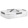 BTSKY Deviled Egg Platter With Lid – 3-Layer 54 Slots Carrier, Clear Portable Holder for Fridge, Reusable Tray Carton Box for Easter and Party Favor (3-Layer, White)(White)