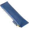BTSKY Genuine Leather Pencil Case – Zippered Pen Case Stationery Bag Zipper Pouch Pencil Holder (Red)(Blue)