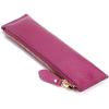 BTSKY Genuine Leather Pencil Case – Zippered Pen Case Stationery Bag Zipper Pouch Pencil Holder (Red)(Purple)