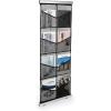 imageBTSKY Mesh Brochure Display Stand with 8 Pockets Portable Roll Up Brochure Holder Floor Magazine Rack Literature Stand with Carrying Bag for Tradeshows Retail Stores and Office