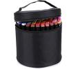 BTSKY Multifunction Marker Case – Zippered Canvas Pen Bag Pencil Organizer Stationary Storage for 80 Markers, Black (NO Compartments Inside)
