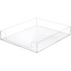 BTSKY Multipurpose A4 File Tray Clear Acrylic Desk Tray Organizer Elegant Letter Size Desk Documents Trays Magazine Files Storage Basket Organizer Bin for Office Cosmetics Bathroom