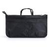 BTSKY New Printing Handbag Organizers Inside Purse Insert-High Capacity 13 Pockets Bag Tote Organizer with Handle Peacock Flower(Black)