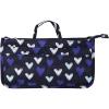 BTSKY New Printing Handbag Organizers Inside Purse Insert-High Capacity 13 Pockets Bag Tote Organizer with Handle Peacock Flower(Blue Heart)