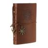 BTSKY PU Leather Refillable Travel Journal – Vintage 5” x 7” Writing Traveler’s Notebook with Unlined Blank Paper, Use As Sketchbook, Diary, Daily Planner, Drawing Pad – Perfect Gift Idea (Brown)