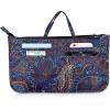 BTSKY Printing Handbag Organizers Inside Purse Insert – High Capacity 13 Pockets Bag Tote Organizer with Handle(Blue Lotus)(Blue Lotus)