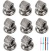 BTSKY Stainless Steel Pen Holder Clips 8 Pack (Black)(Silver)