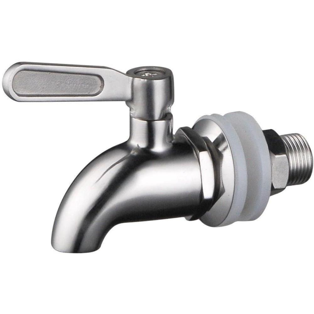 imageBTSKYStainless Steel Beverage Dispenser Replacement Spigot Fits 16mm58 inchOpening No Lead Dispenser Replacement Faucet Polished FinishSilver