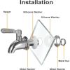 BTSKY™Stainless Steel Beverage Dispenser Replacement Spigot Fits 16mm（5/8 inch）Opening – No Lead Dispenser Replacement Faucet, Polished Finish(Sliver-2 Pack)