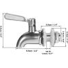 BTSKY™Stainless Steel Beverage Dispenser Replacement Spigot Fits 16mm（5/8 inch）Opening – No Lead Dispenser Replacement Faucet, Polished Finish(Sliver-2 Pack)