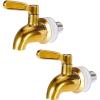 BTSKY™Stainless Steel Beverage Dispenser Replacement Spigot Fits 16mm（5/8 inch）Opening – No Lead Dispenser Replacement Faucet, Polished Finish(Gold-2 Pack)