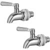 BTSKY™Stainless Steel Beverage Dispenser Replacement Spigot Fits 16mm（5/8 inch）Opening – No Lead Dispenser Replacement Faucet, Polished Finish(Sliver-2 Pack)