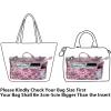 BTSKY Printing Handbag Organizers Inside Purse Insert – High Capacity 13 Pockets Bag Tote Organizer with Handle (Peony)(Pink)