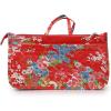 BTSKY Printing Handbag Organizers Inside Purse Insert – High Capacity 13 Pockets Bag Tote Organizer with Handle (Peony)(Red)