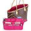 BTSKY Printing Handbag Organizers Inside Purse Insert – High Capacity 13 Pockets Bag Tote Organizer with Handle (Rose Red)