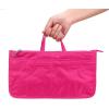 BTSKY Printing Handbag Organizers Inside Purse Insert – High Capacity 13 Pockets Bag Tote Organizer with Handle (Rose Red)