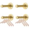 BTSKY 4 Pack Gold 6 Inch Iron Industrial Pipe Clothes Rack with Screws, Heavy Duty Wall Mounted Clothing Hanging Rod Shelving Brackets for Laundry Room Retail Store(Gold)
