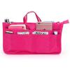 BTSKY Printing Handbag Organizers Inside Purse Insert – High Capacity 13 Pockets Bag Tote Organizer with Handle (Rose Red)