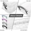 BTSKY 1 Pack Modern Plastic Pencil Box, Clear Marker Organizer, Stackable Storage Box for Painting Brushes Pencils, Crayon Case Pen Container with Snap-tight Lid for Drawing Tools Small Items (Purple)(Grey)