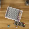 BTSKY Clear Plastic Storage Box with Flap Lid, Multipurpose Craft Organizers and Storage Box Art Supply Storage Organizer Plastic Sewing Box for Beads Pencils Notebooks, 2 Pack Medium(Small-2 Pack)