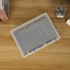 BTSKY Clear Plastic Storage Box with Flap Lid, Multipurpose Craft Organizers and Storage Box Art Supply Storage Organizer Plastic Sewing Box for Beads Pencils Notebooks, 2 Pack Medium(Medium-4 Pack)