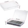 BTSKY Clear Plastic Storage Box with Flap Lid, Multipurpose Craft Organizers and Storage Box Art Supply Storage Organizer Plastic Sewing Box for Beads Pencils Notebooks, 2 Pack Medium(Medium-4 Pack)